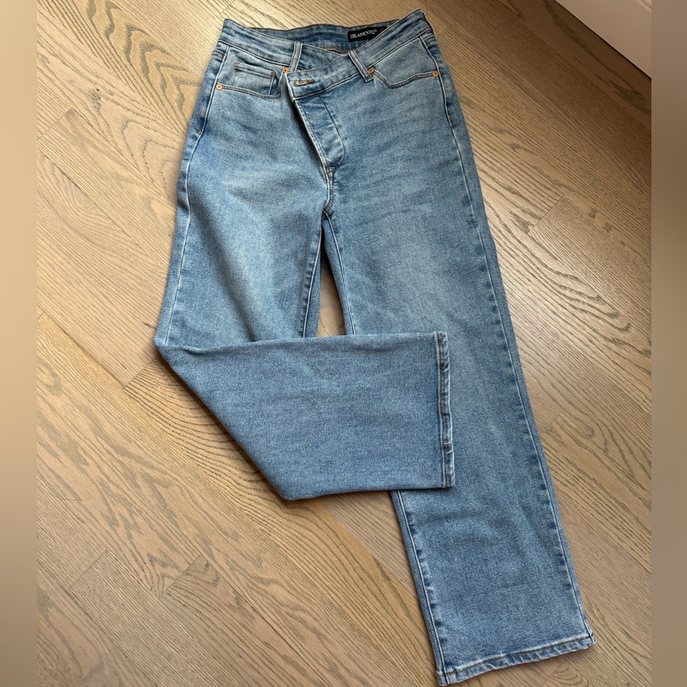 Blank NYC High Rise cross button jeans